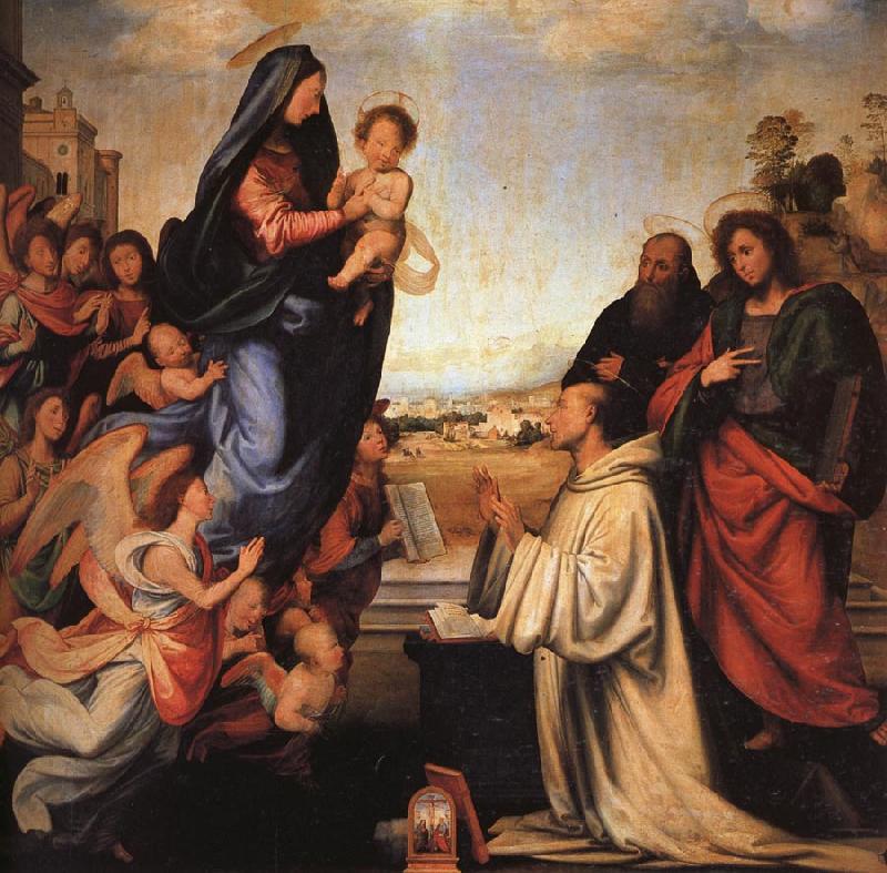 BARTOLOMEO, Fra The Vision of St.Bernard Germany oil painting art